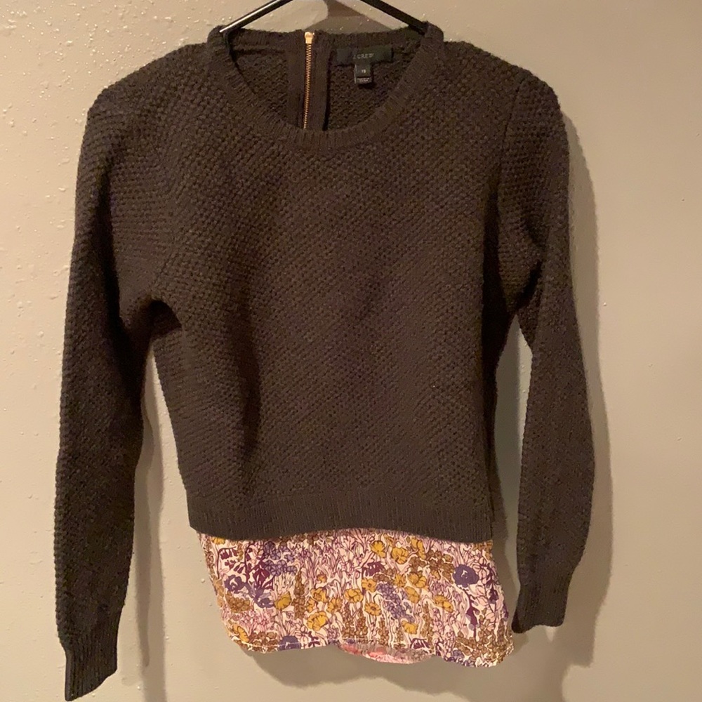 J. crew Sweater with floral detail